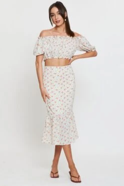 Print Midi Skirt High Waist -Modern Fashion Shop midi pencil print midi skirt high waist 33007095906497