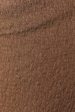 Brown Midi Skirt Elastic Waist Textured -Modern Fashion Shop midi skirt brown midi skirt elastic waist textured 33201304731841