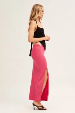 Pink Midi Skirt Bodycon Ring Ribbed -Modern Fashion Shop midi skirt pink midi skirt bodycon ring ribbed 32887197532353