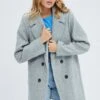 Grey Coat Longline Collared Long Sleeve -Modern Fashion Shop oj1674 66wb grey 1
