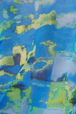 Blue Abstract Mesh Cardigan Long Sleeve -Modern Fashion Shop oj1693a 84w abstract 6