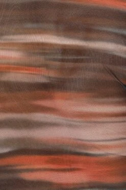 Orange Abstract Tie Up Cardigan Long Sleeve -Modern Fashion Shop oj5680b 84wb abstract 6