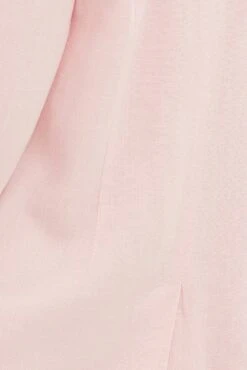 Pink Blazer Long Sleeve Single Breasted Linen Cotton -Modern Fashion Shop oj9028 34wb blush 5