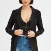 Black Oversized Blazer -Modern Fashion Shop oj9028bx 34wb black 1