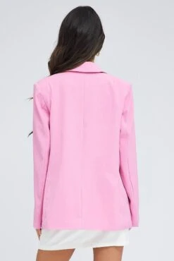 Pink Blazer Long Sleeve -Modern Fashion Shop oj9130 33wb pink 5