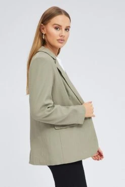 Green Blazer Long Sleeve -Modern Fashion Shop oj9130 33wb sage 4