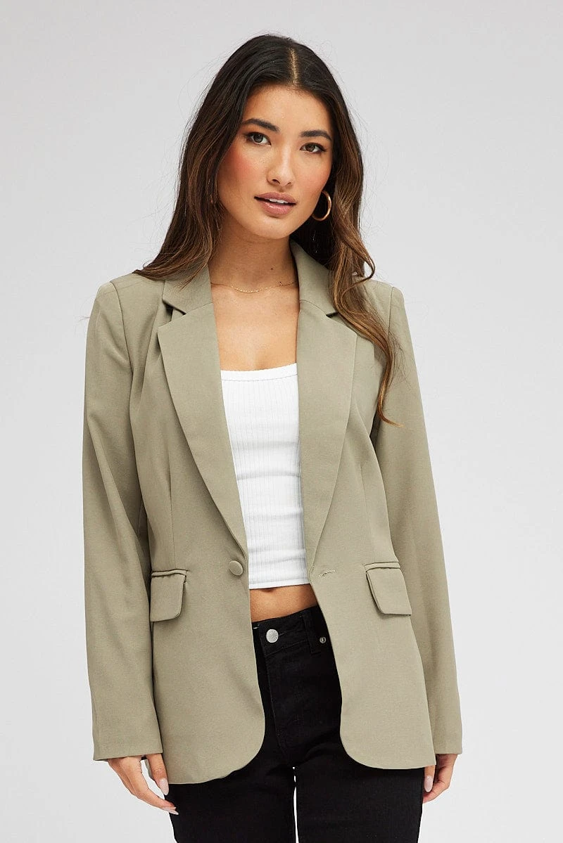 Green Jacket Long Sleeve Collar Neck 5 Green Jacket Long Sleeve Collar Neck - Image 3