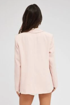 Pink Jacket Long Sleeve Collar Neck -Modern Fashion Shop oj9130a 33wb pale pink 5