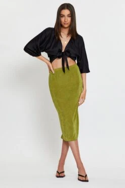 Green Midi Skirt Bodycon -Modern Fashion Shop short mw bodycon green midi skirt bodycon 32966679396545