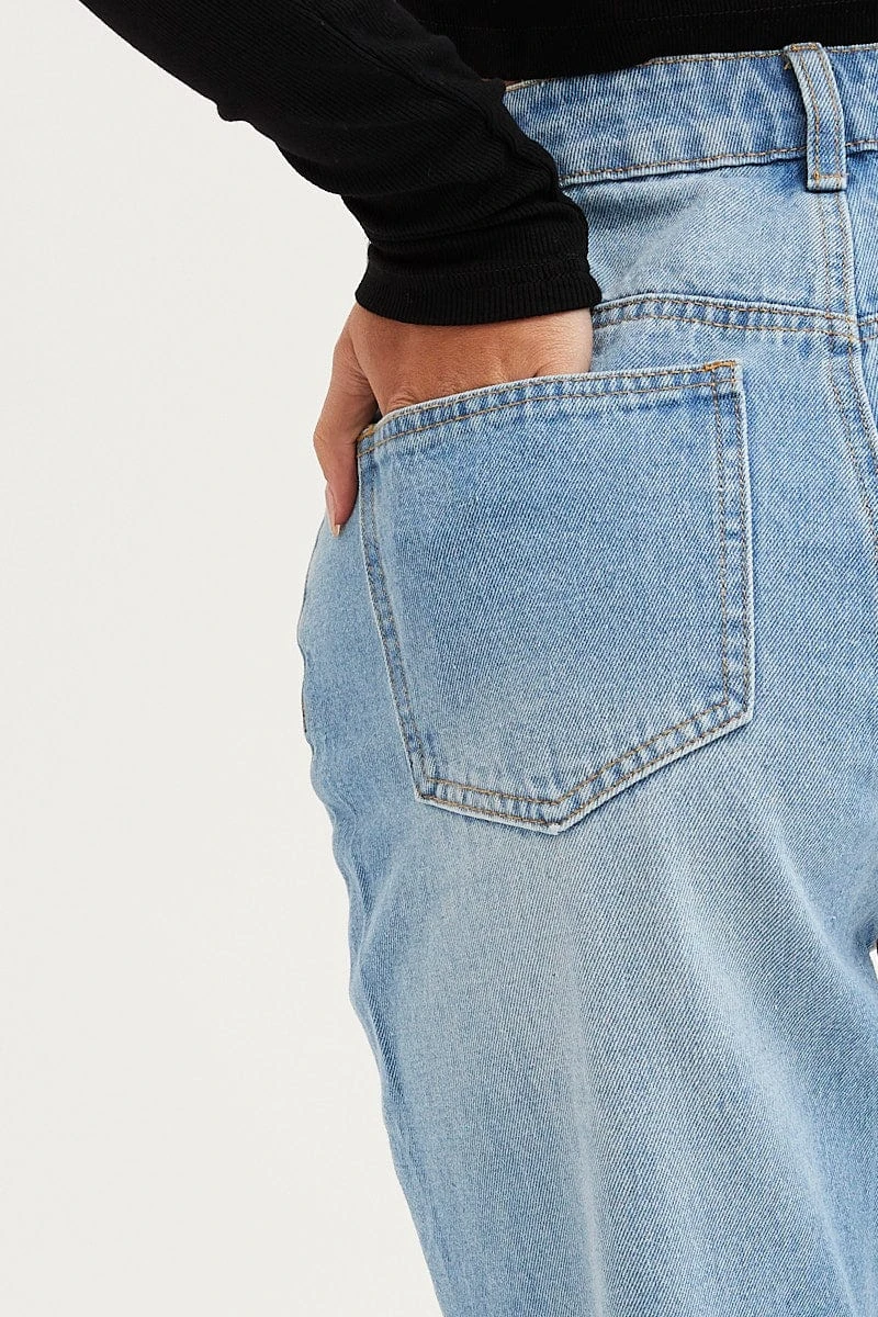 Blue Flare Denim Jeans Mid Rise 8 Blue Flare Denim Jeans Mid Rise - Image 6