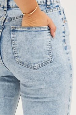 Blue Skinny Denim Jeans High Rise -Modern Fashion Shop skinny jean blue skinny denim jeans high rise 32967348977857
