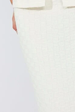 White Knit Skirt High Rise -Modern Fashion Shop sl3610x 40pb white 6