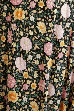 Boho Print High-Low Button Front Midi Skirt -Modern Fashion Shop sl5103x 81cb boho prt 6