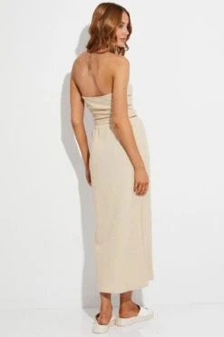 Beige Midi Skirt Bodycon -Modern Fashion Shop sl9181ax 47mb beige 5