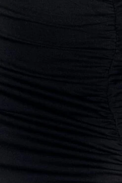 Black Rib Front Slit Skinny Skirt -Modern Fashion Shop sm12430 f black 6