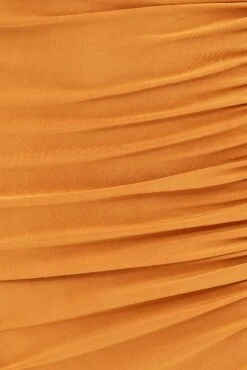 Beige Ruched Midi Skirt -Modern Fashion Shop sm12927 f3 camel 6