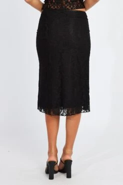 Black Lace Skirt High Rise -Modern Fashion Shop sm1357c 81pb black 6