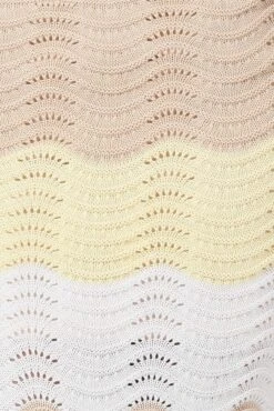 Beige Stripe Knit Skirt Midi Crochet -Modern Fashion Shop sm3670x 40p stripe 6