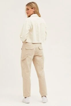 Beige Carpenter Denim Jeans Low Rise 12 Beige Carpenter Denim Jeans Low Rise -Modern Fashion Shop straight jean camel carpenter denim jeans low rise 32965614764225