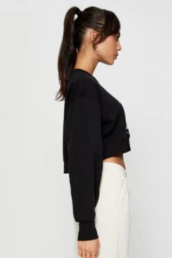 Black Crop Sweater Long Sleeve -Modern Fashion Shop sweatcrop black crop sweater long sleeve 32966129352897