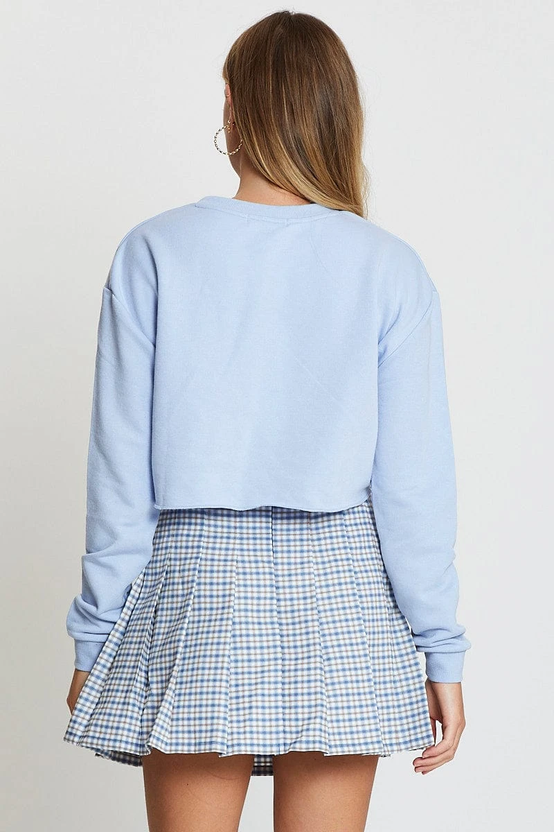 Blue Long Sleeve Sweat 7 Blue Long Sleeve Sweat - Image 5