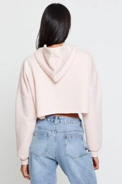 Pink Crop Hooded Sweat -Modern Fashion Shop sweatcrop pink crop hooded sweat 32966129615041
