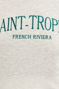 Grey Graphic Sweater Semi Crop -Modern Fashion Shop sweater light grey graphic sweater semi crop 32967459537089