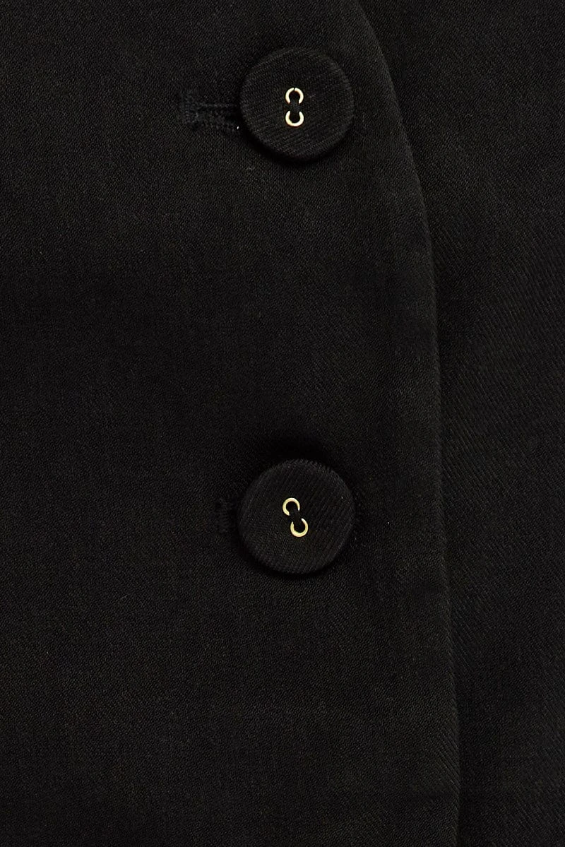 Black Top Waistcost Sleeveless V Neck Button Up Relaxed 8 Black Top Waistcost Sleeveless V Neck Button Up Relaxed - Image 6