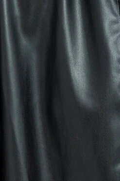 Black Faux Leather Jacket Long Sleeve -Modern Fashion Shop wc1655 33wb black 6