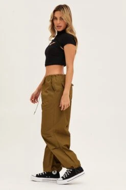 Green Cargo Pants Low Rise -Modern Fashion Shop work pant green cargo pants low rise 32973916569793