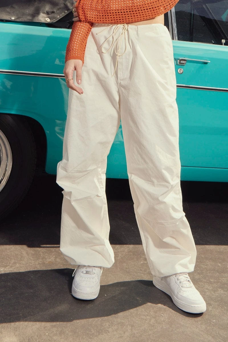 White Cargo Pants Low Rise 4 White Cargo Pants Low Rise - Image 2