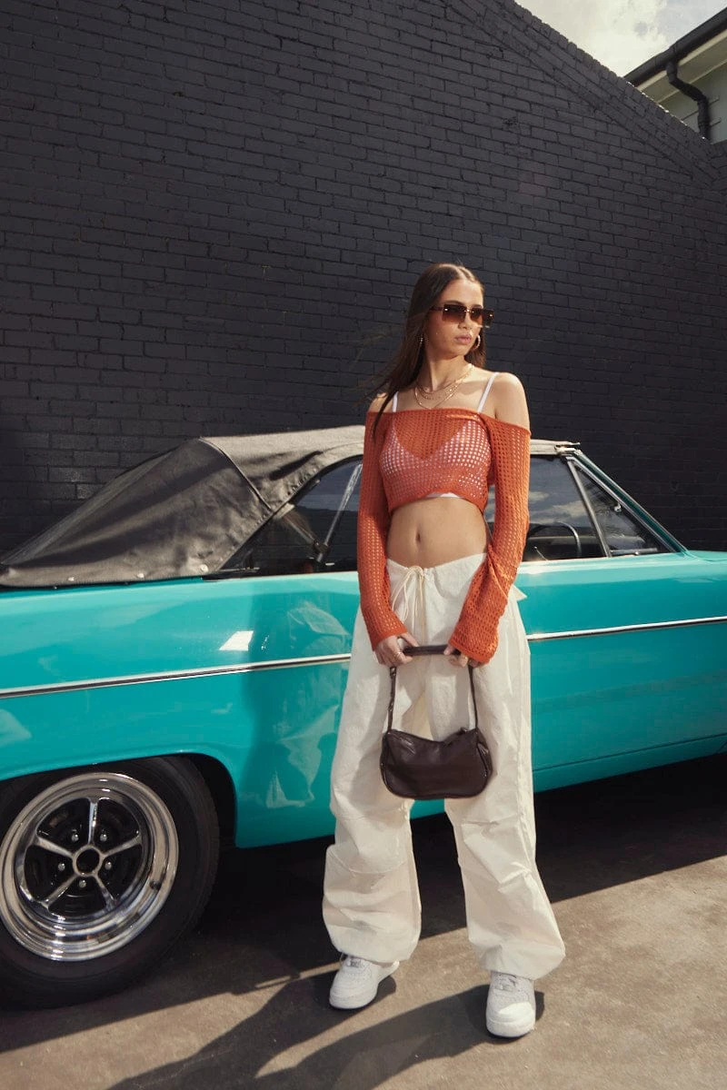 White Cargo Pants Low Rise 5 White Cargo Pants Low Rise - Image 3